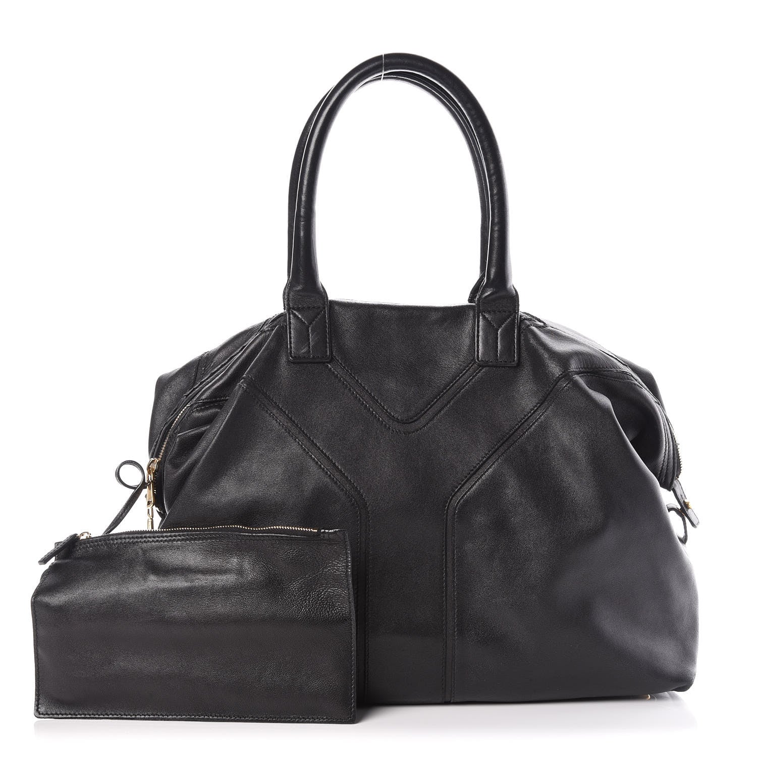 Saint Laurent Lambskin Medium Easy Sac Black 3 of 10