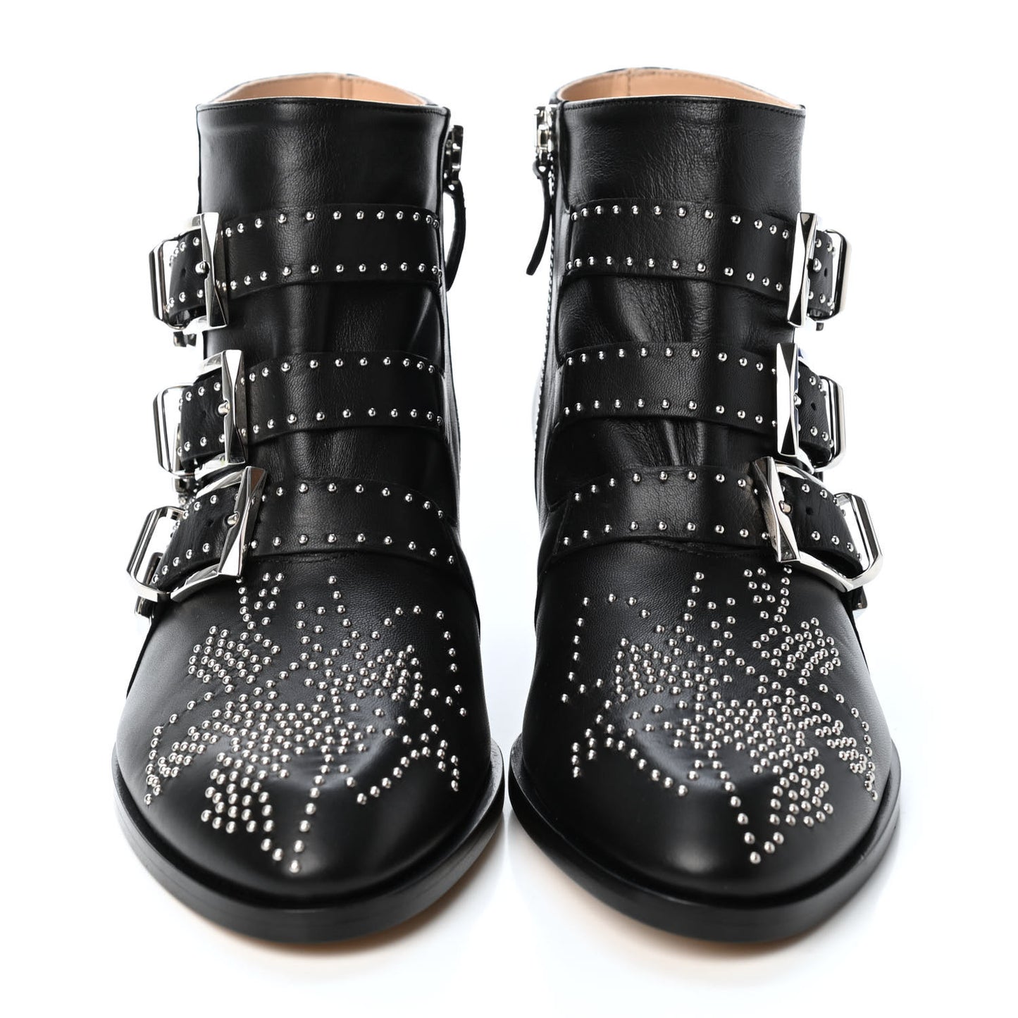 Nappa Sheepskin Studded Susanna Ankle Boots 37.5 Black
