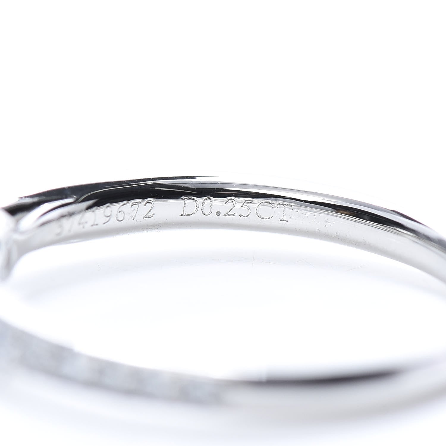 Tiffany Platinum Diamond .25ct Round Brilliant Harmony Engagement Ring 49 5 7 of 8