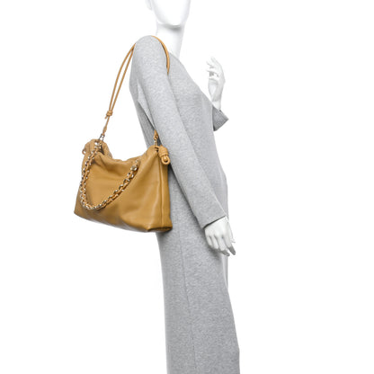 Loewe Mellow Nappa Donut Chain Large Flamenco Knot Clutch  Sahara 2 of 10