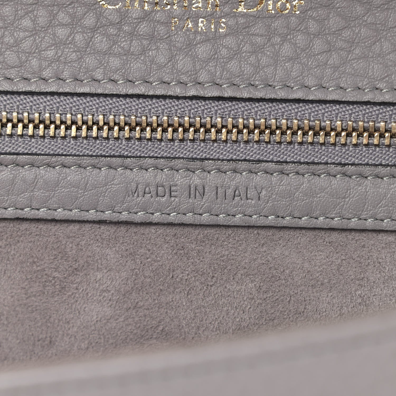 Christian Dior Grained Calfskin Medium Diorama Flap Bag Grey 7 of 10