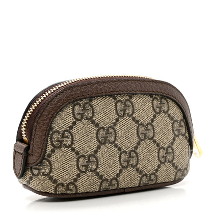 Gucci GG Supreme Monogram Web Ophidia Dome Key Pouch Beige New Acero 2 of 6