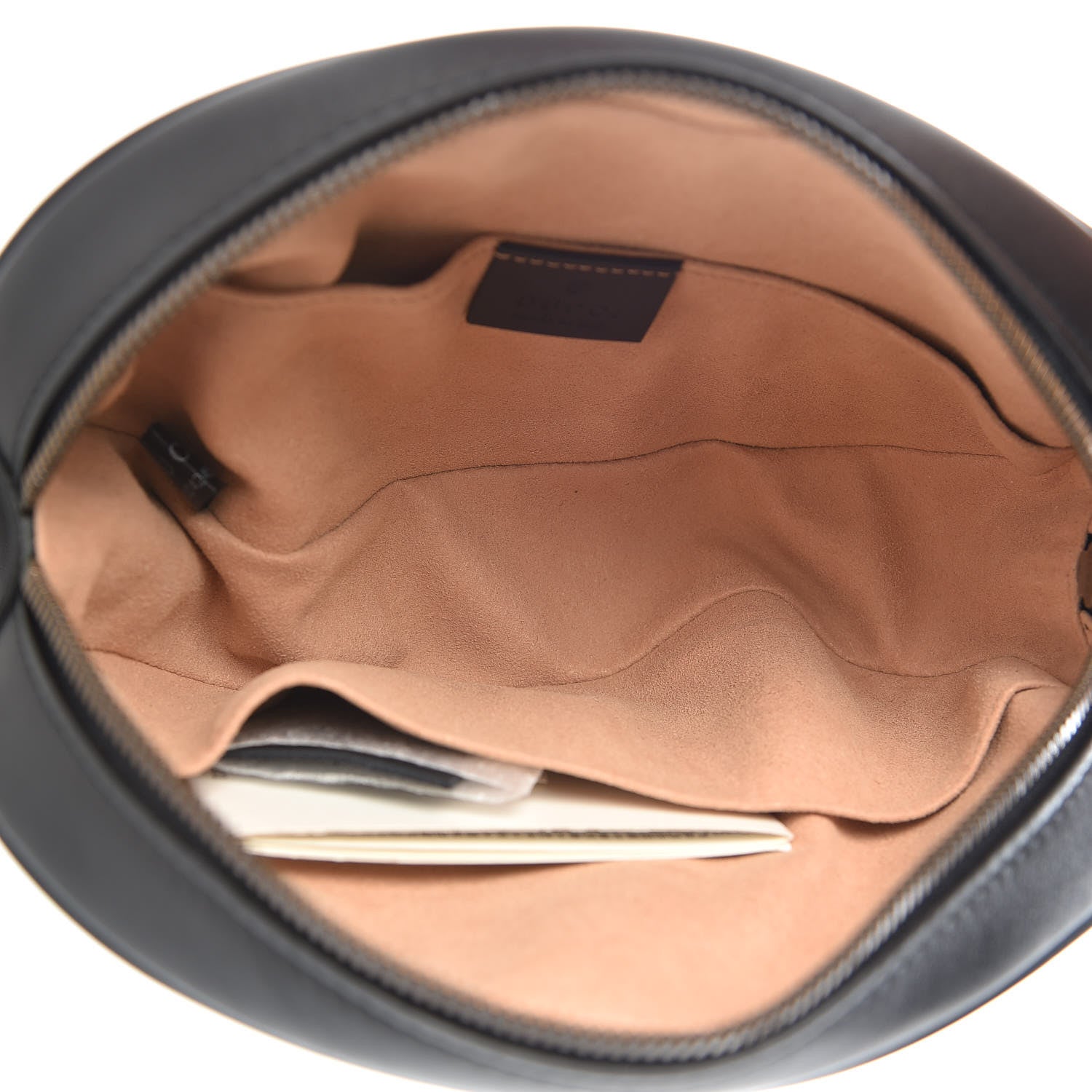 Gucci Calfskin Matelasse GG Marmont Belt Bag 75 30 Black 5 of 11