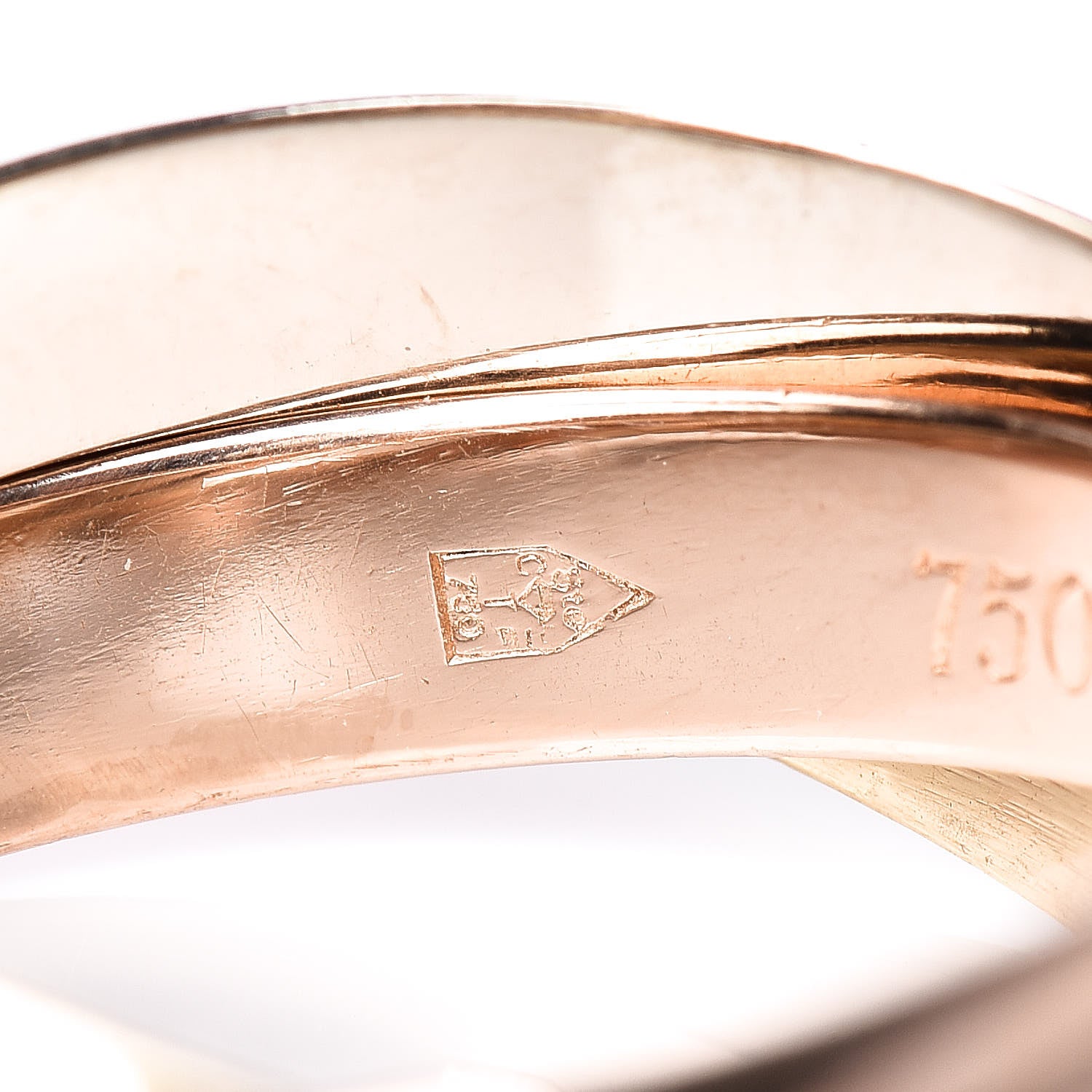 Cartier 18K Pink Yellow White Gold Classic Les Must De Trinity Ring 51 5.75 5 of 5