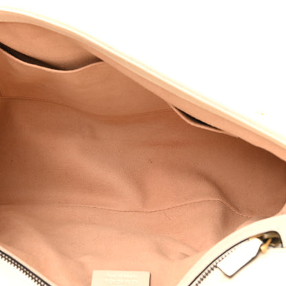 Gucci Calfskin Matelasse Studded Medium GG Marmont Shoulder Bag White 5 of 14