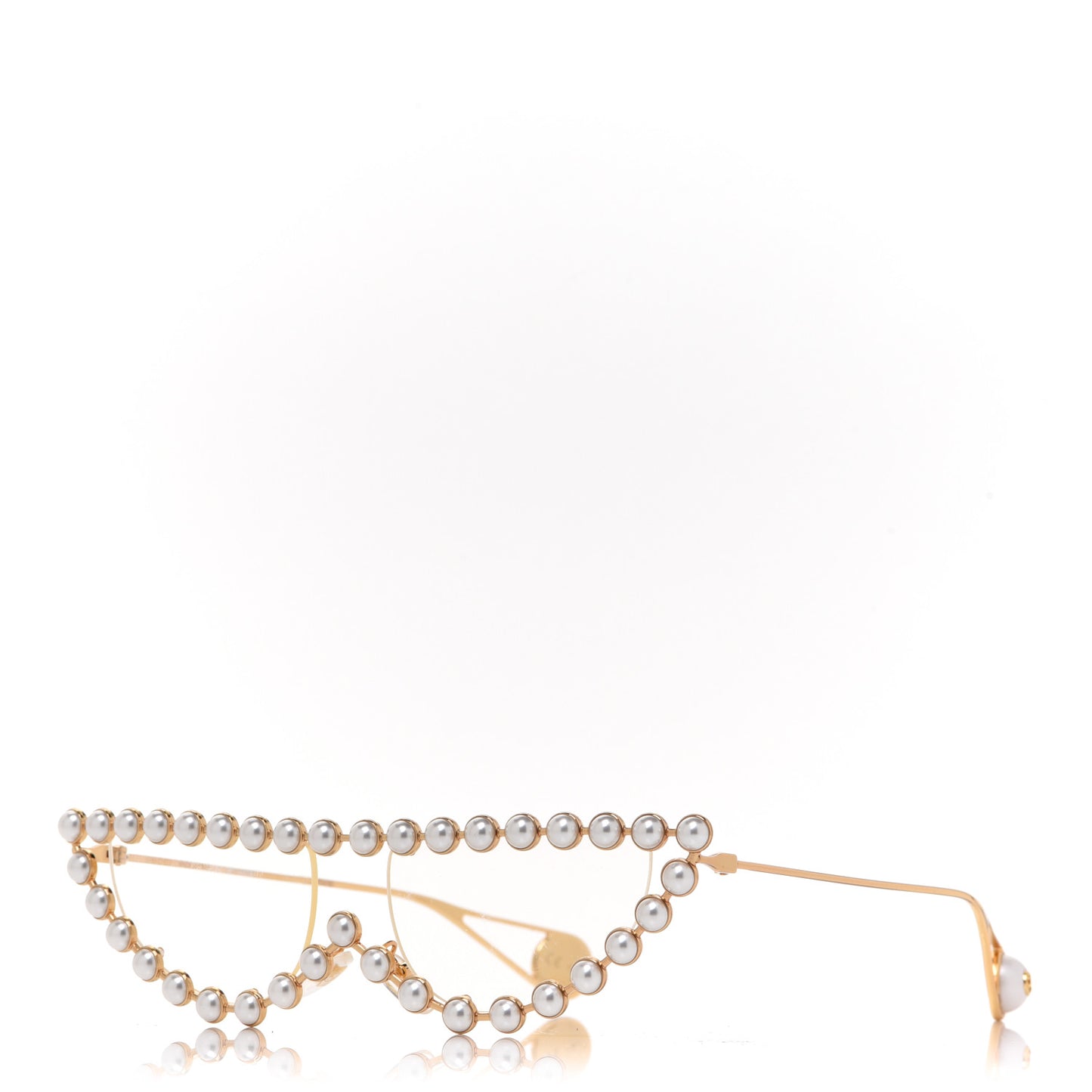 Metal Pearl Cat Eye Sunglasses GG0364S Gold