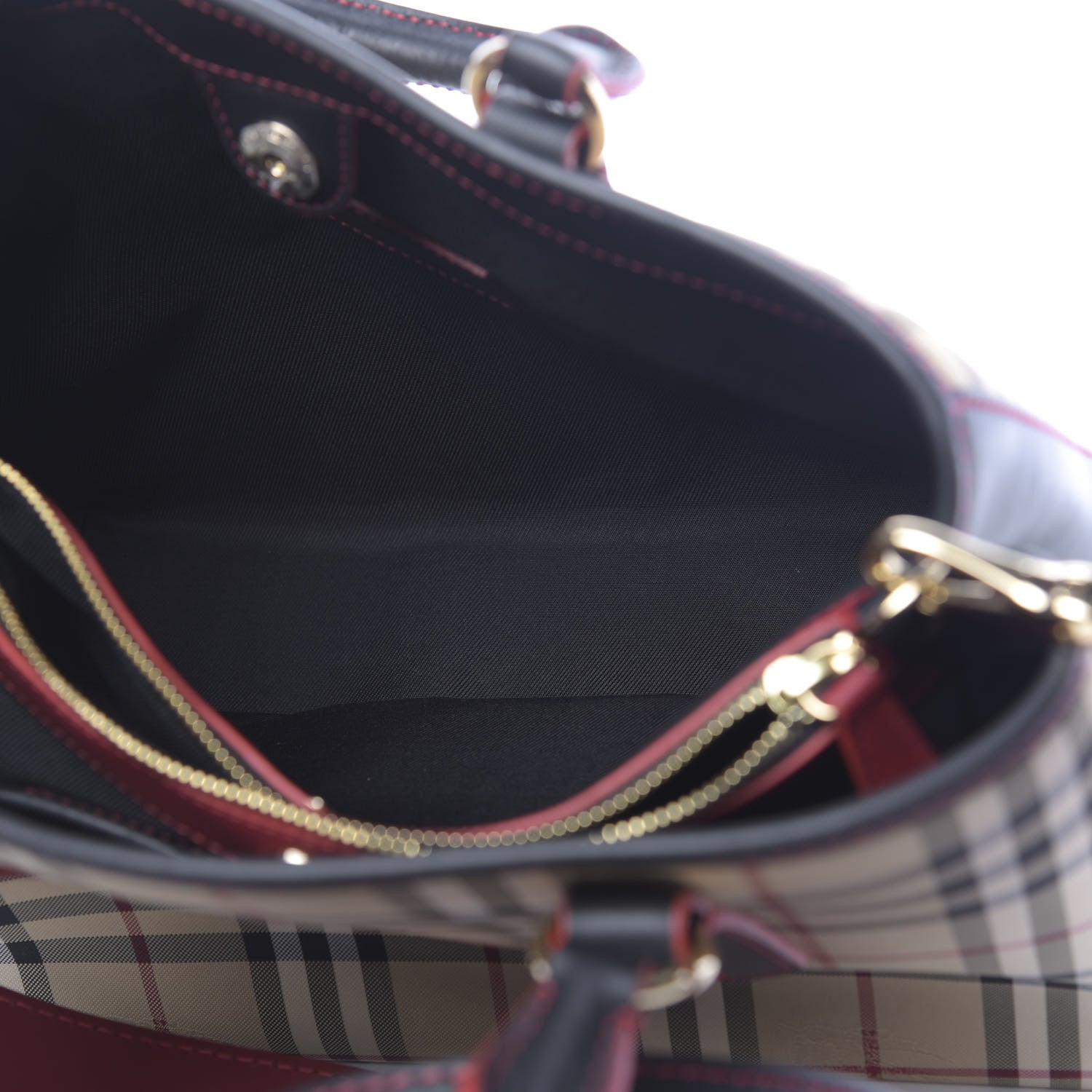 Burberry Horseferry Check Medium Ballingdon Tote Honey Black 5 of 13