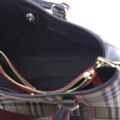Burberry Horseferry Check Medium Ballingdon Tote Honey Black 5 of 13