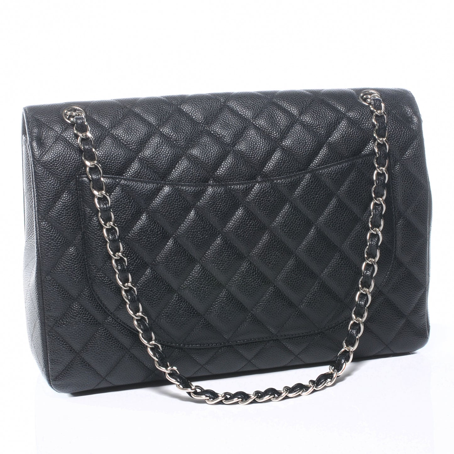 Caviar Maxi Single Flap Black