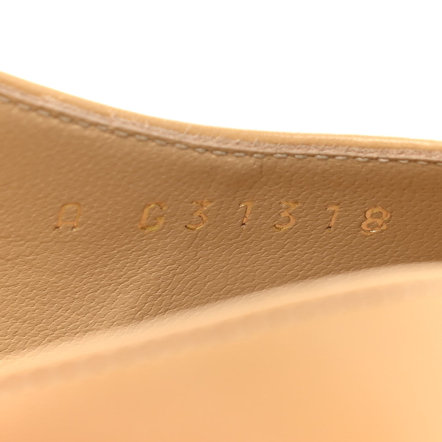 Goatskin Grosgrain Cap Toe CC Slingback Pumps 37.5 Beige Black