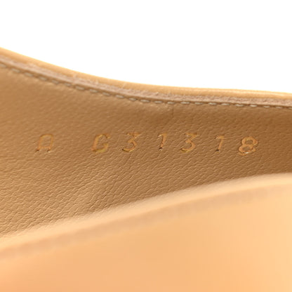 Chanel Goatskin Grosgrain Cap Toe CC Slingback Pumps 37.5 Beige Black 7 of 9