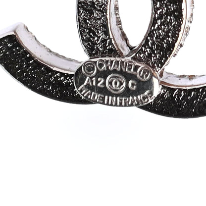 Chanel Crystal CC Earrings Silver 4 of 4