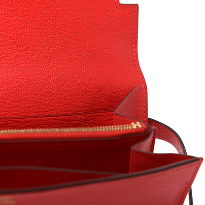 Hermes Chevre Mysore Kelly Longue Wallet Rouge Tomate 8 of 10