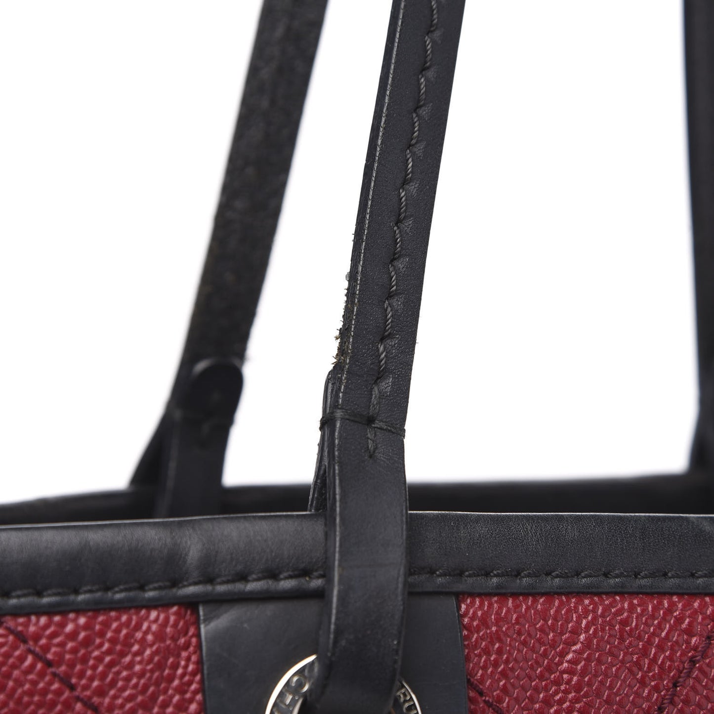 Grained Calfskin Shopping Fever Tote Red