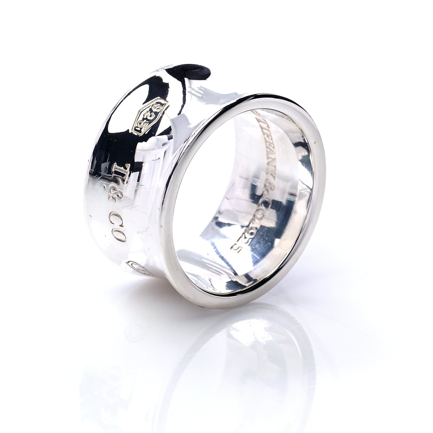 Sterling Silver Wide 1837 Ring 56 7.5