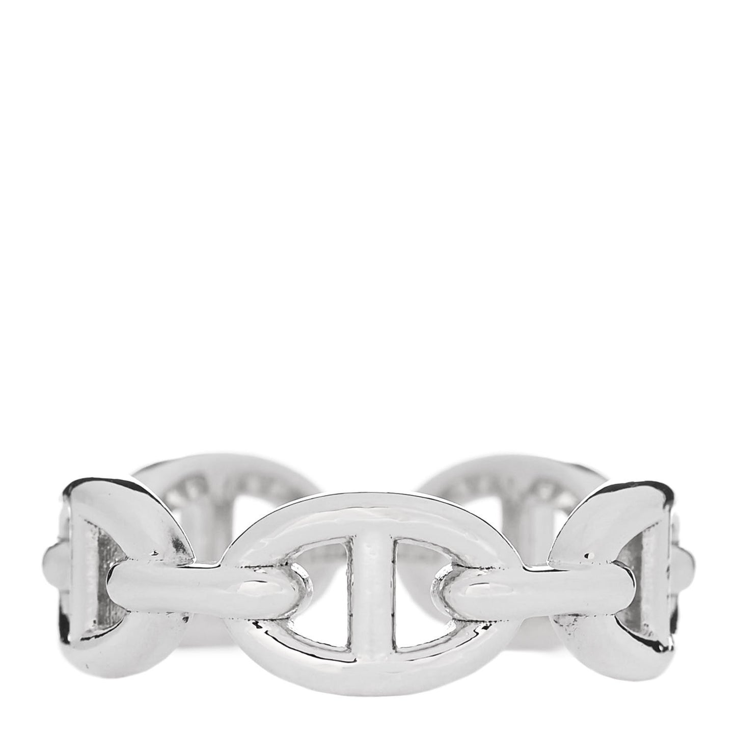 Sterling Silver PM Chaine d'Ancre Enchainee Band Ring 55 7.25