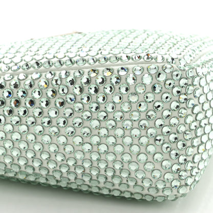 Prada Satin Crystal Triangle Pouch Acqua 9 of 10