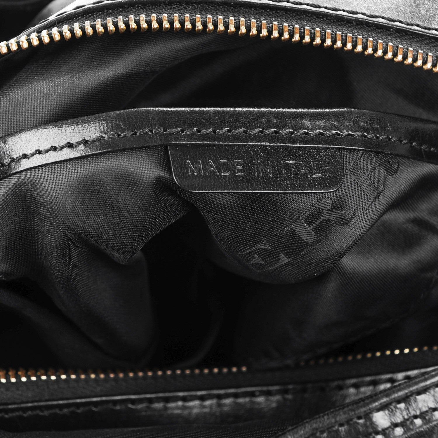 Burberry Lambskin Bridle Calfskin Medium Landscape Lynher Tote Black 7 of 10