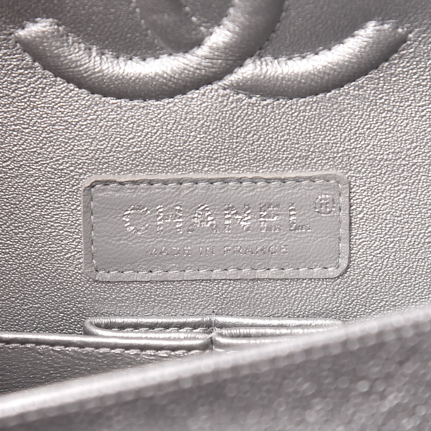 Chanel Metallic Caviar Quilted Medium Double Flap Silver 8 of 10