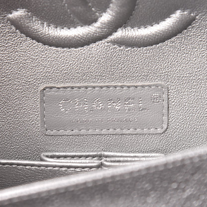 Chanel Metallic Caviar Quilted Medium Double Flap Silver 8 of 10