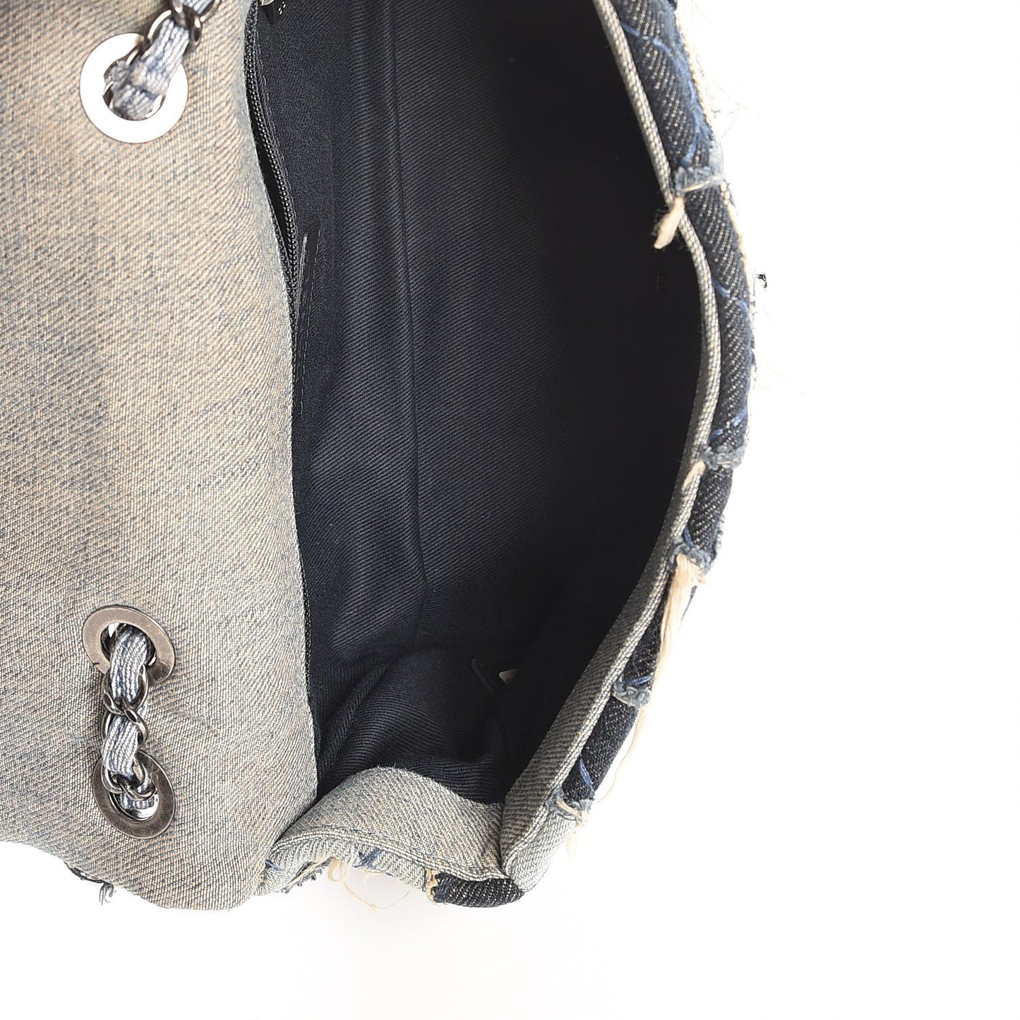 Denim Patchwork Paris Dallas Single Flap Blue