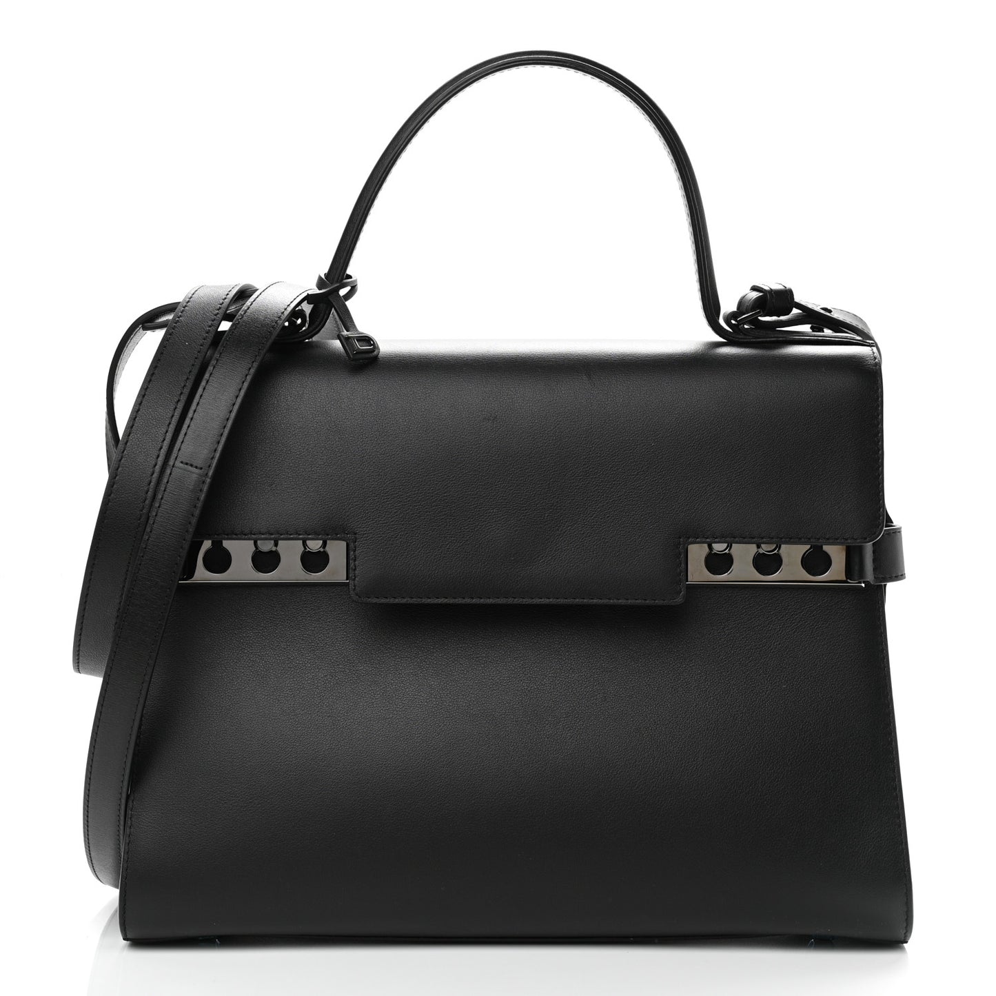 Smooth Calfskin GM Tempete Satchel Black
