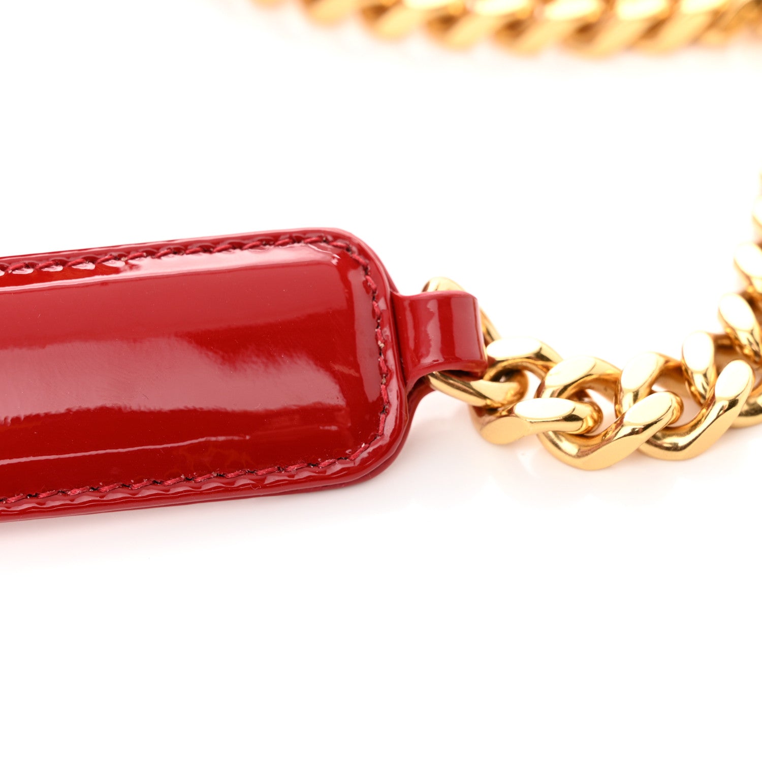 Saint Laurent Patent Calfskin Matelasse Medium Vicky Chain Bag Rouge Eros 13 of 13