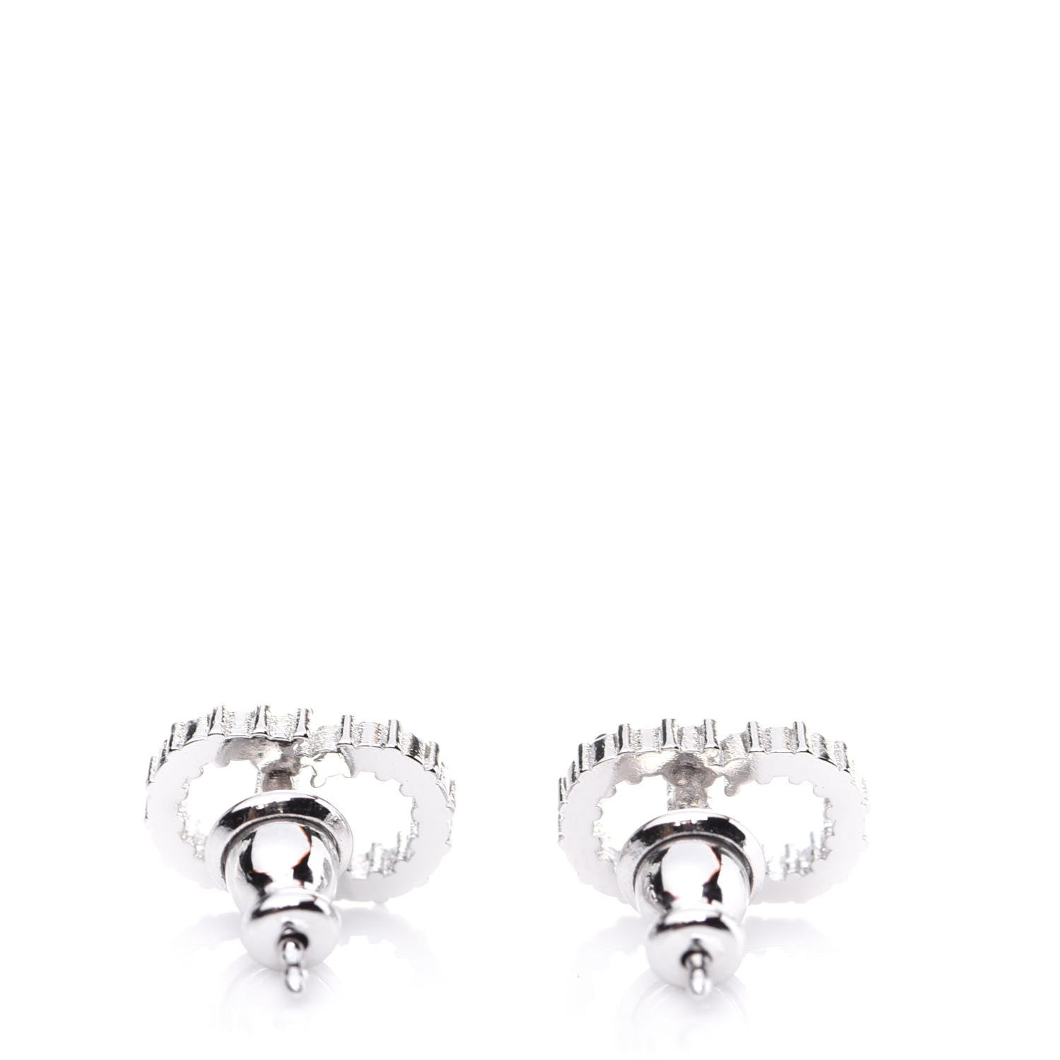 Christian Dior Crystal Clair D Lune Earrings Silver 4 of 6