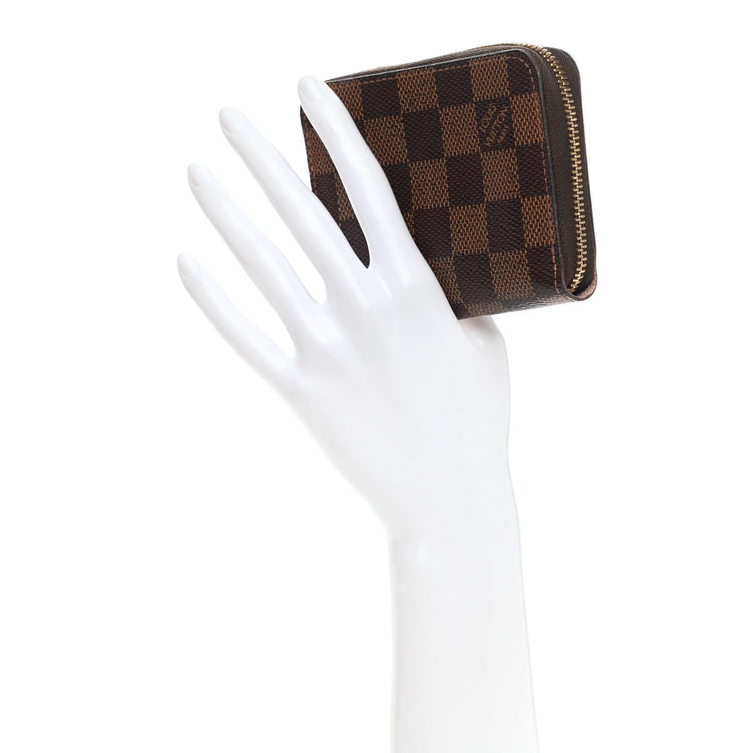 Louis Vuitton Damier Ebene Zippy Coin Purse Rose Ballerine 2 of 8