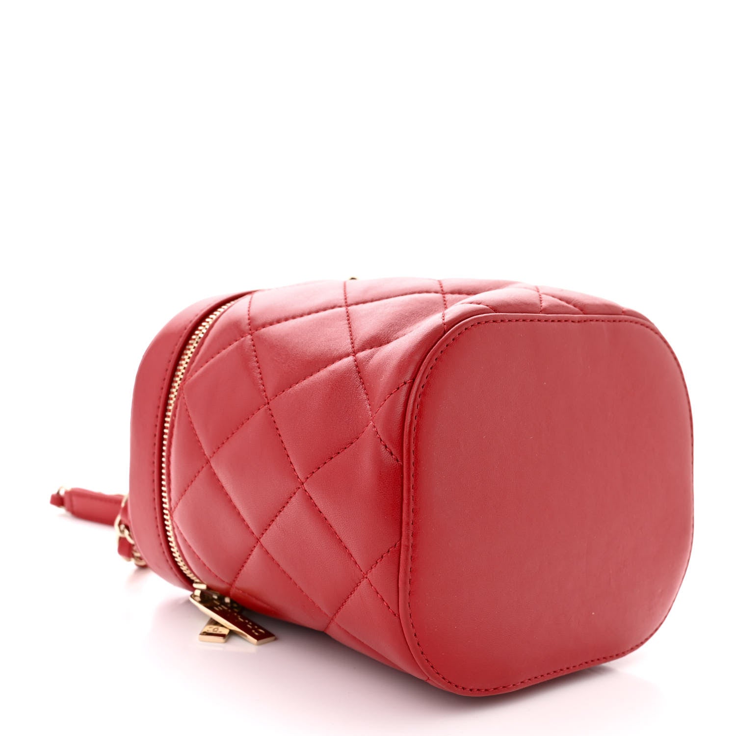 Chanel Lambskin Quilted Trendy Vanity Case Red 4 of 11