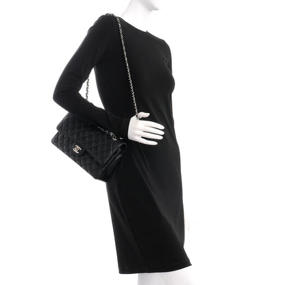 Chanel Caviar Quilted Medium Double Flap Black 2 of 8