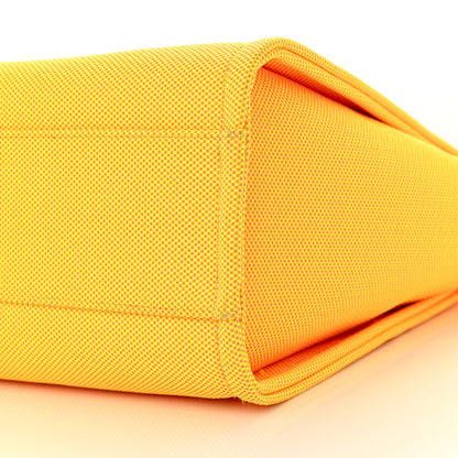 Chanel Mixed Fibers Small Deauville Tote Yellow Orange 10 of 10