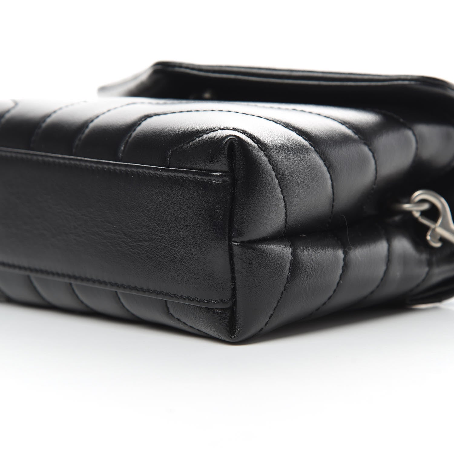 Saint Laurent Calfskin Y Quilted Monogram Toy Loulou Crossbody Bag Black 10 of 13