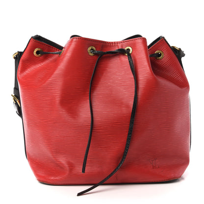 Louis Vuitton Epi Petit Bi-Color Noe Castillan Red Black 1 of 9