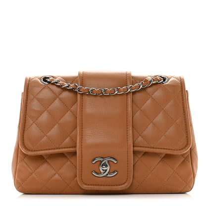 Chanel Lambskin Quilted Elementary Chic Flap Brown 1 of 14