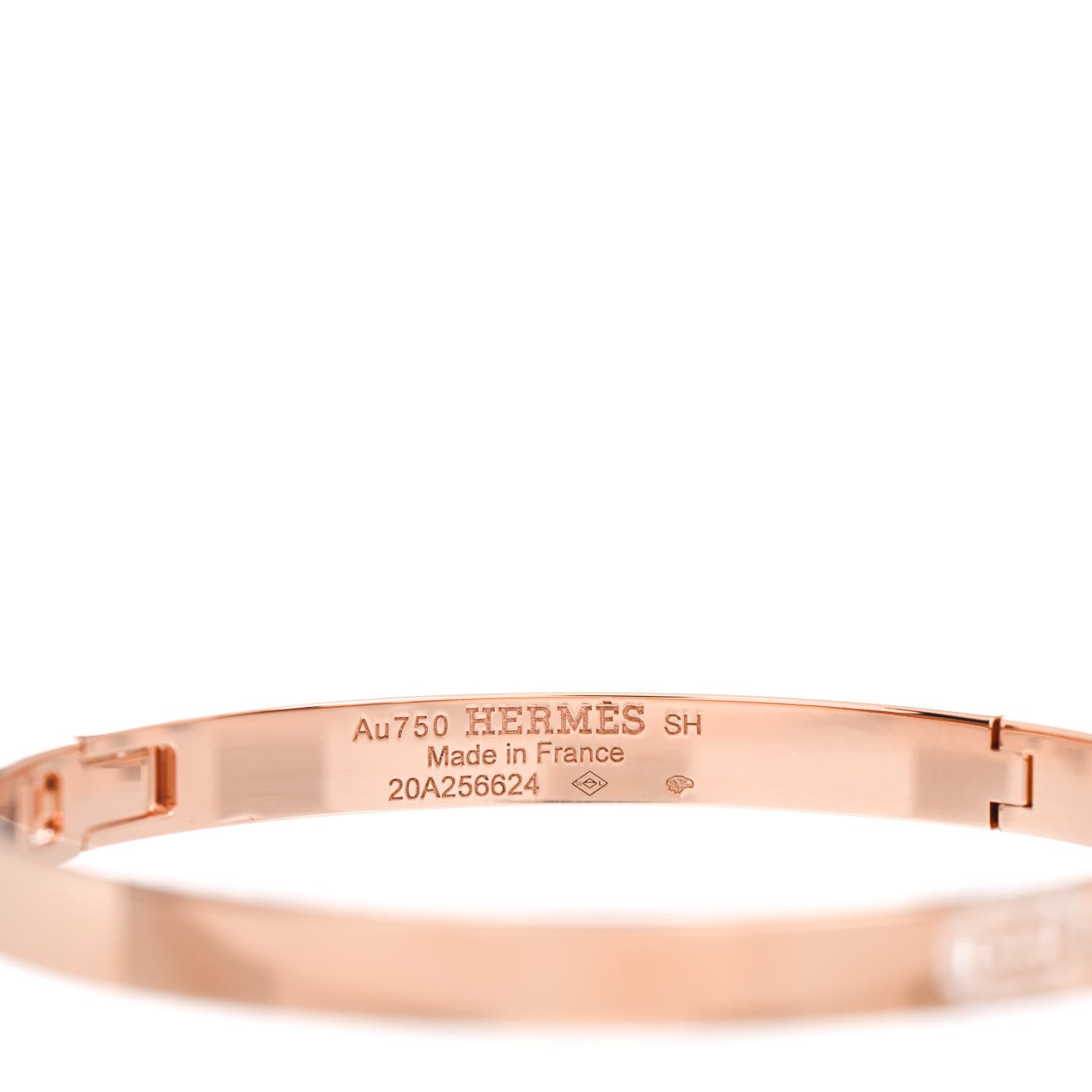 Hermes 18K Rose Gold Diamond PM H D'Ancre Bracelet SH 4 of 5