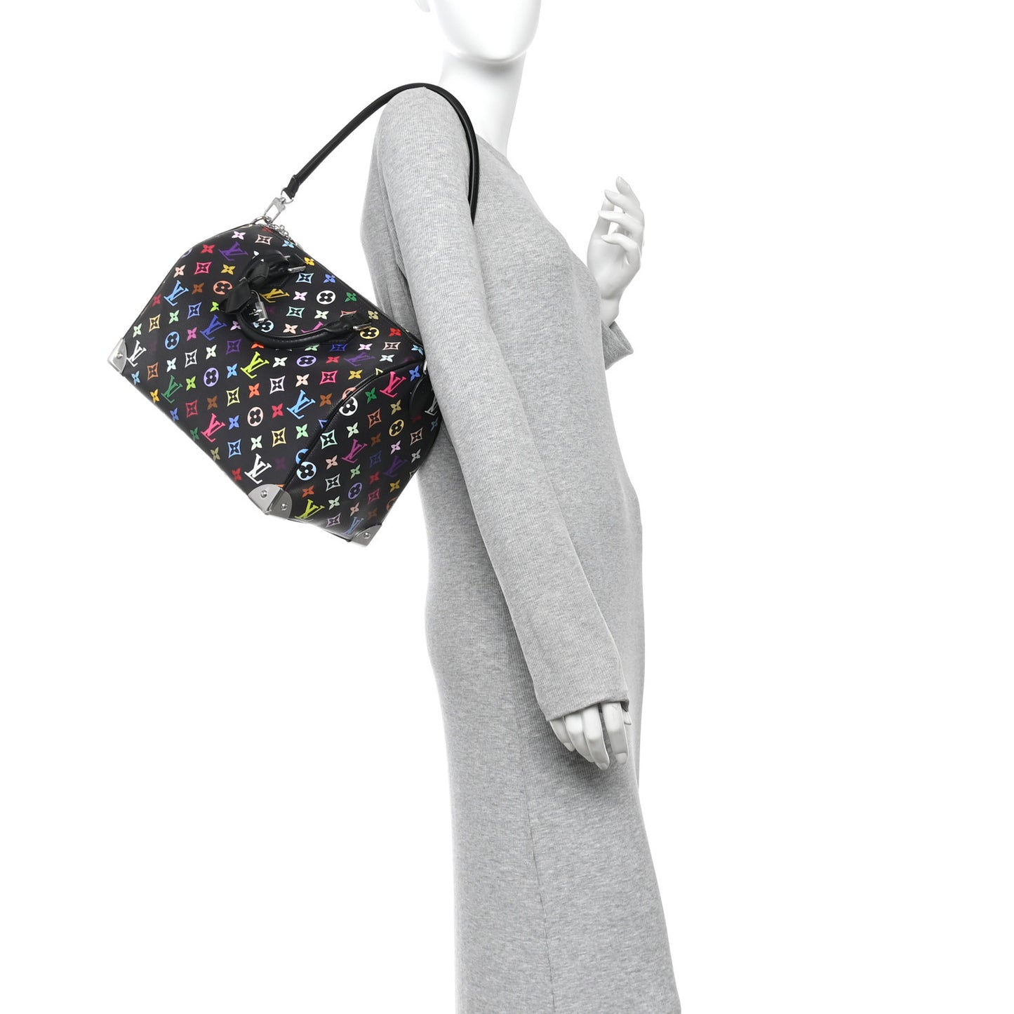 LV X TM Monogram Multicolor Speedy Soft 30 Black