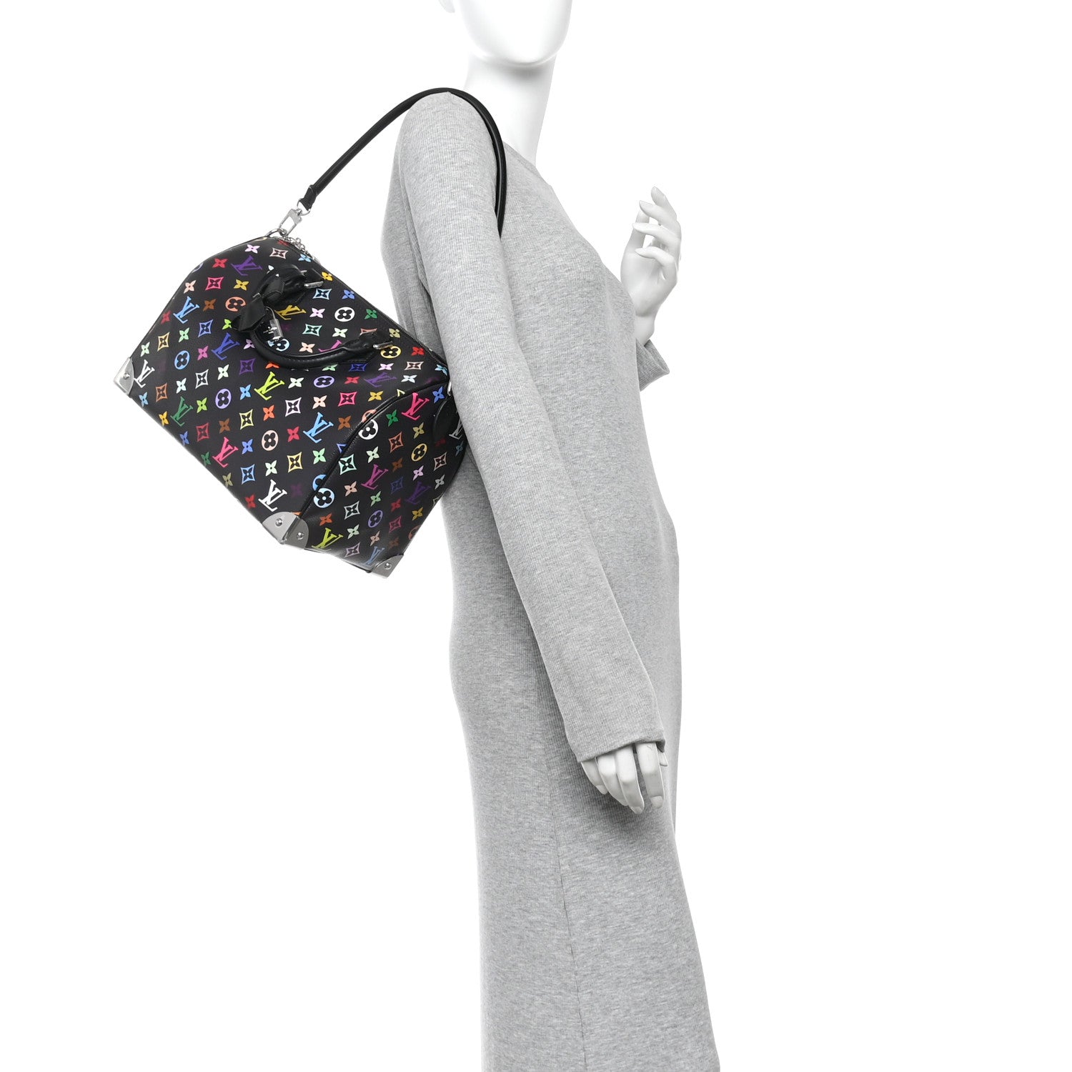 Louis Vuitton LV X TM Monogram Multicolor Speedy Soft 30 Black 2 of 9