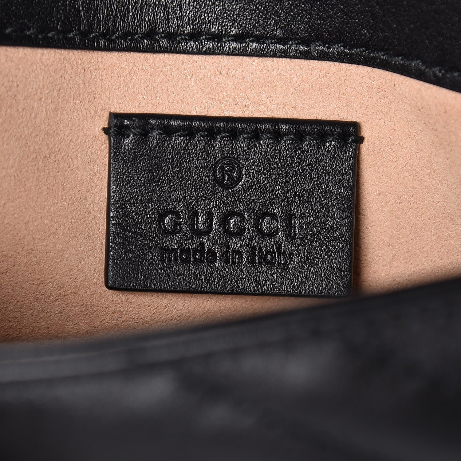 Gucci Calfskin Matelasse Super Mini GG Marmont Shoulder Bag Black 6 of 9
