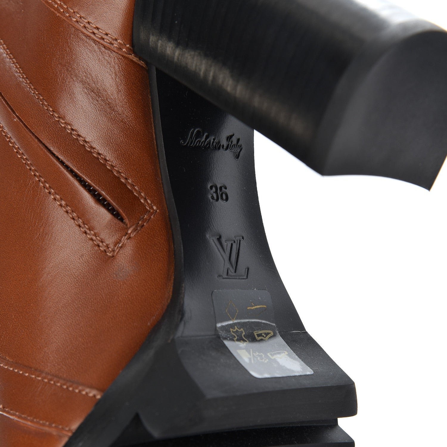 Louis Vuitton Calfskin Monogram Star Trail Ankle Boots 36 Cognac 7 of 12
