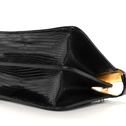Fendi Lizard Peekaboo I SEE U East West Chain Satchel Black 9 of 9