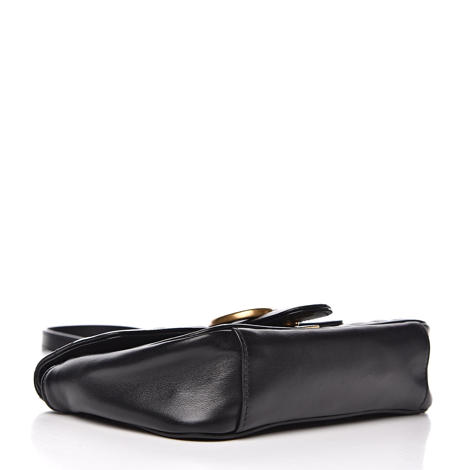 Gucci Calfskin Matelasse Mini GG Marmont Shoulder Bag Black 4 of 12