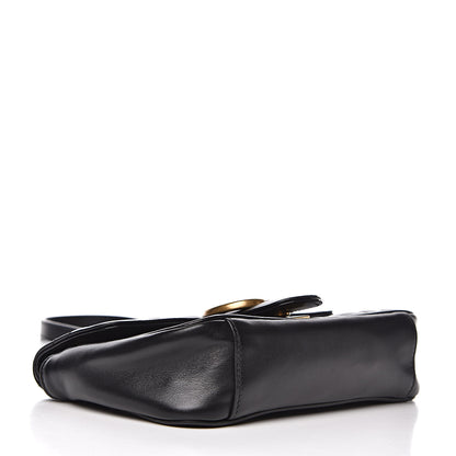 Gucci Calfskin Matelasse Mini GG Marmont Shoulder Bag Black 4 of 12