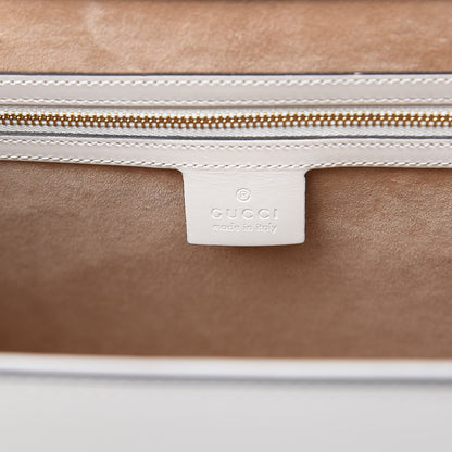 Gucci Calfskin Maxi Sylvie Top Handle Bag White 6 of 9