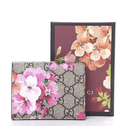 Gucci GG Supreme Monogram Blooms Card Case Beige Multicolor Dry Rose 10 of 10