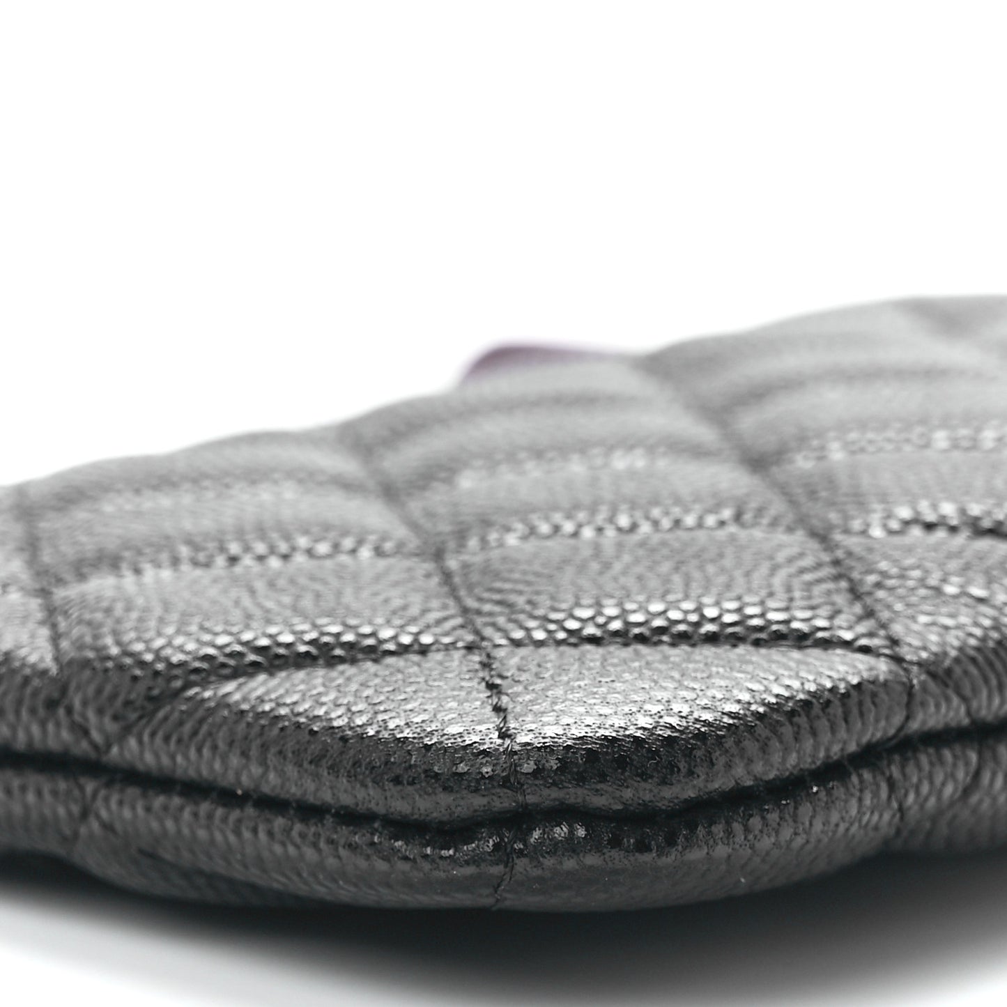 Caviar Quilted Small Cosmetic Case Black