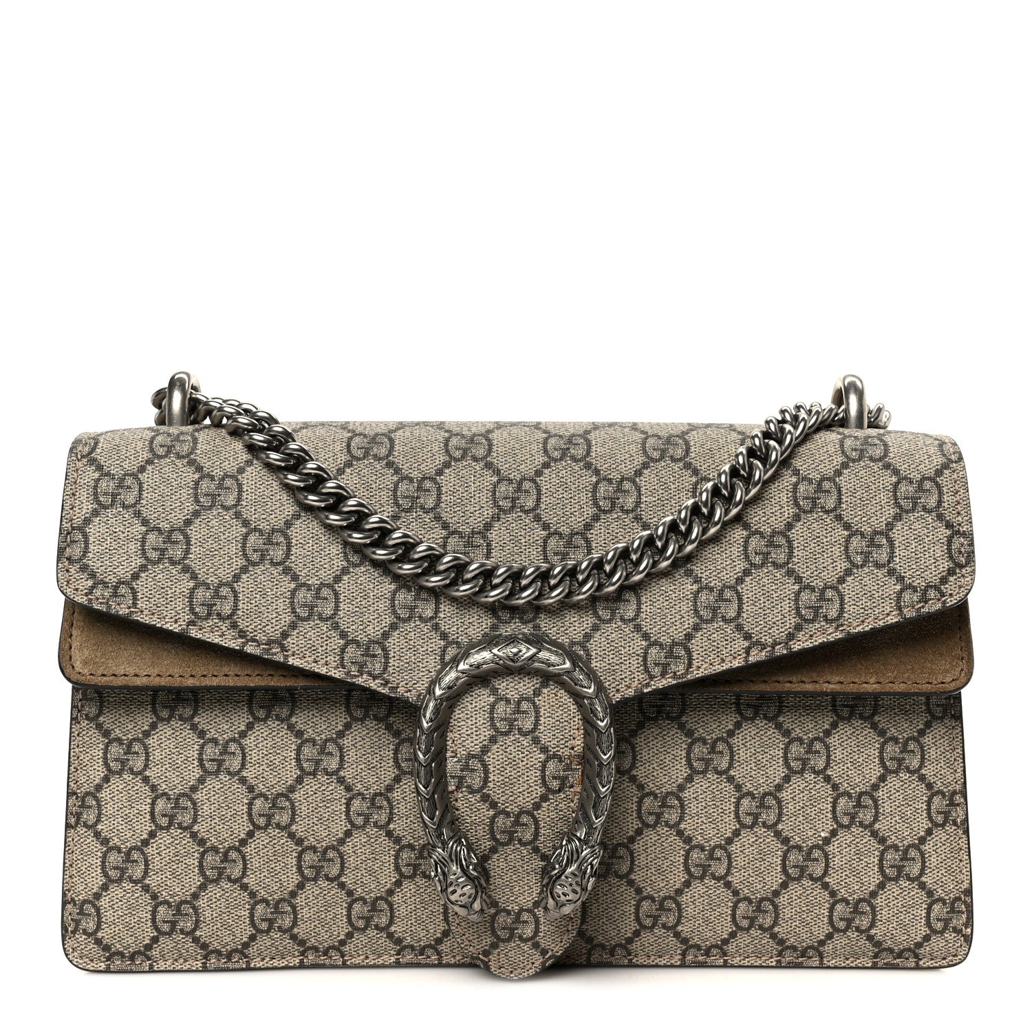 Gucci GG Supreme Monogram Small Dionysus Shoulder Bag Taupe 1 of 11