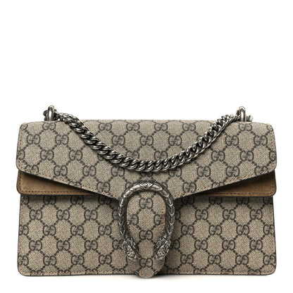 Gucci GG Supreme Monogram Small Dionysus Shoulder Bag Taupe 1 of 11