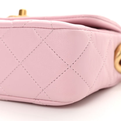 Chanel Lambskin Quilted Mini Flap Light Pink 10 of 11