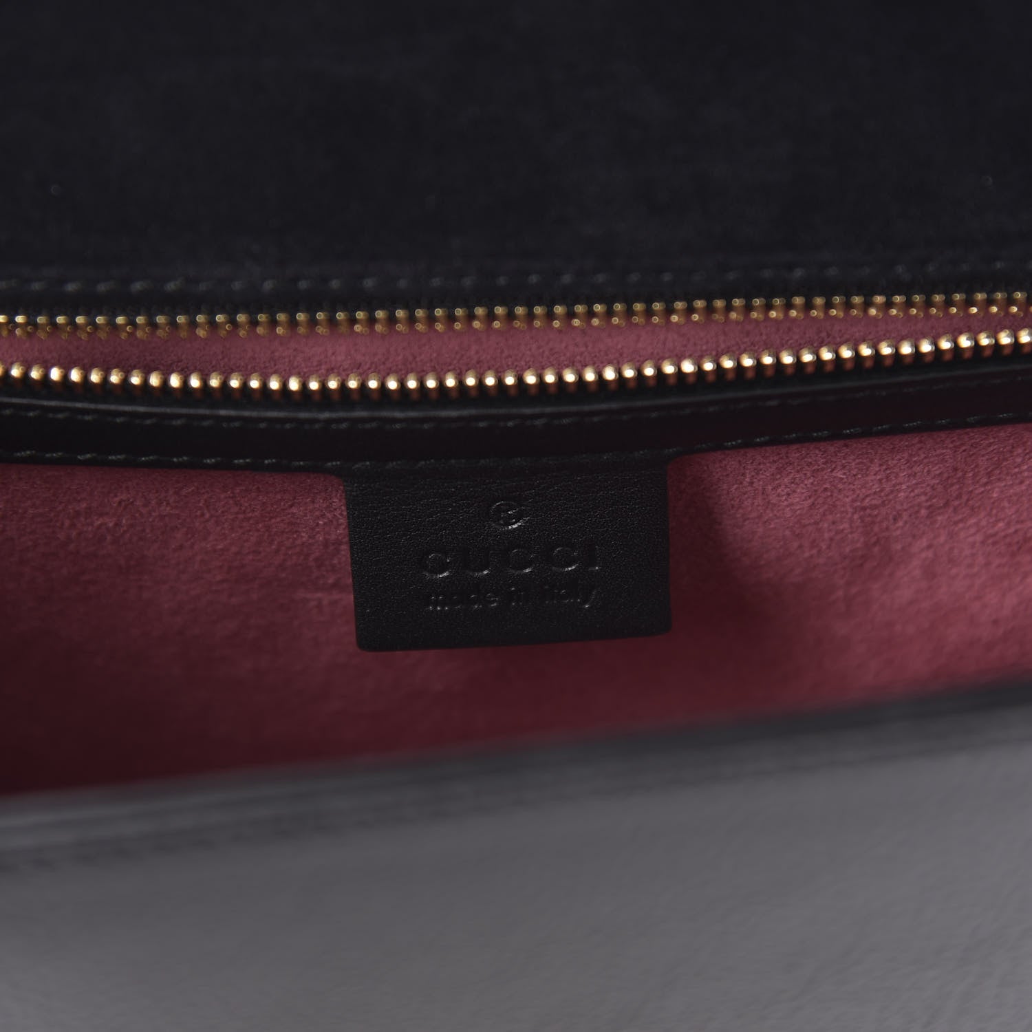 Gucci Calfskin Embroidered Small Sylvie Shoulder Bag Black 8 of 10